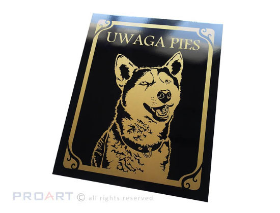 indywidualna metalowa tabliczka z psem, unikatowy gadżet dla psa