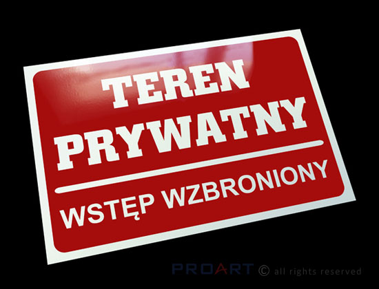 metal sign private area